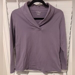L.L. Bean Medium Women's Lavender Long Sleeve Top 100% Cotton